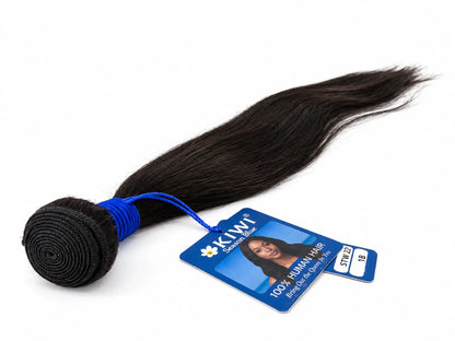 KIWI® Natural Black (#1B) Straight Human Hair Bundles for Sew-In | Season Blue KIWI HAIR BEAUTY
