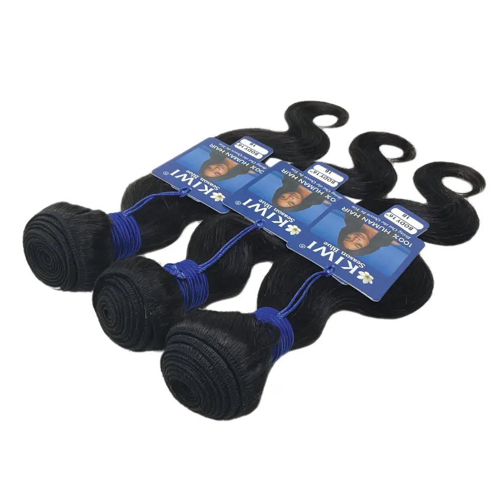 KIWI SEASON BLUE BUNDLE – 100% Human Hair Body Wave Bundle Sew-In Weaving (10’’–30’’) KIWI HAIR BEAUTY