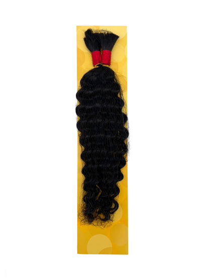 KIWI® Deep Wave Bulk Human Hair for Braiding – Natural Bohemian Curls