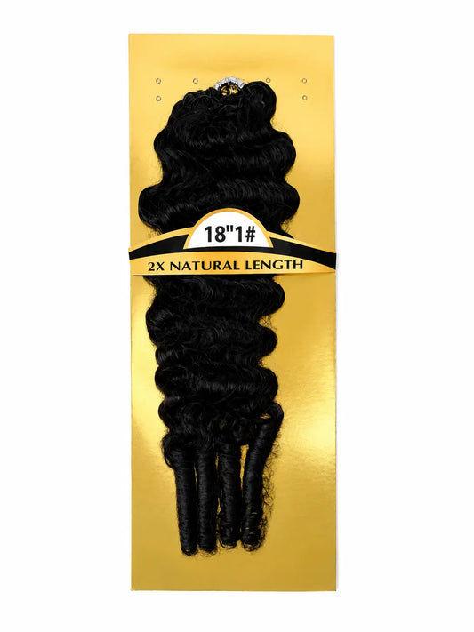 KIWI® Seamless Crochet™ – Feather Crochet Hair Extensions for Miracle Knots (Deep/Water Wave/Burmese) KIWI HAIR BEAUTY