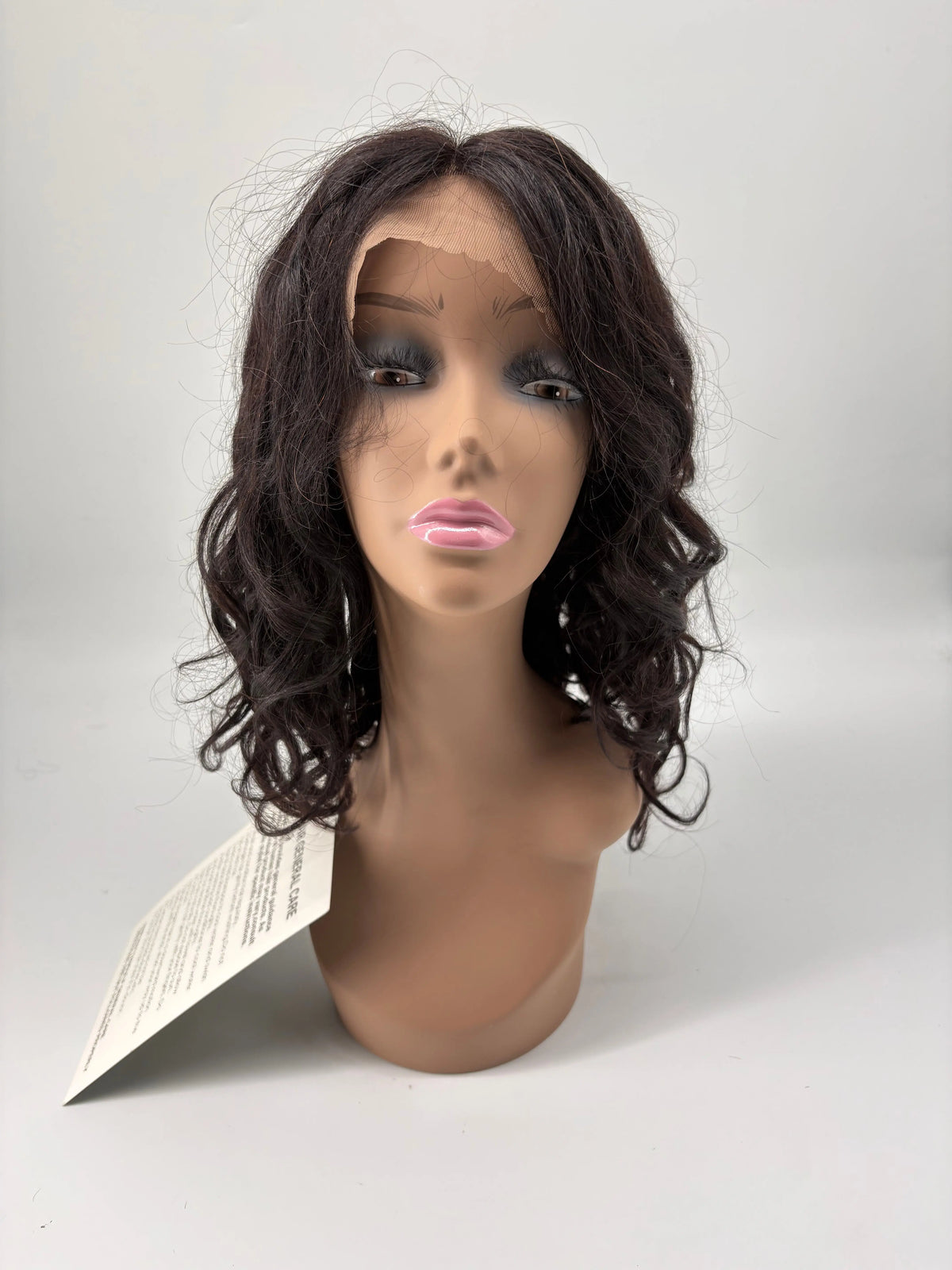 Cindy – Natural Black Wavy Human Hair Lace Front Wig KIWI HAIR BEAUTY