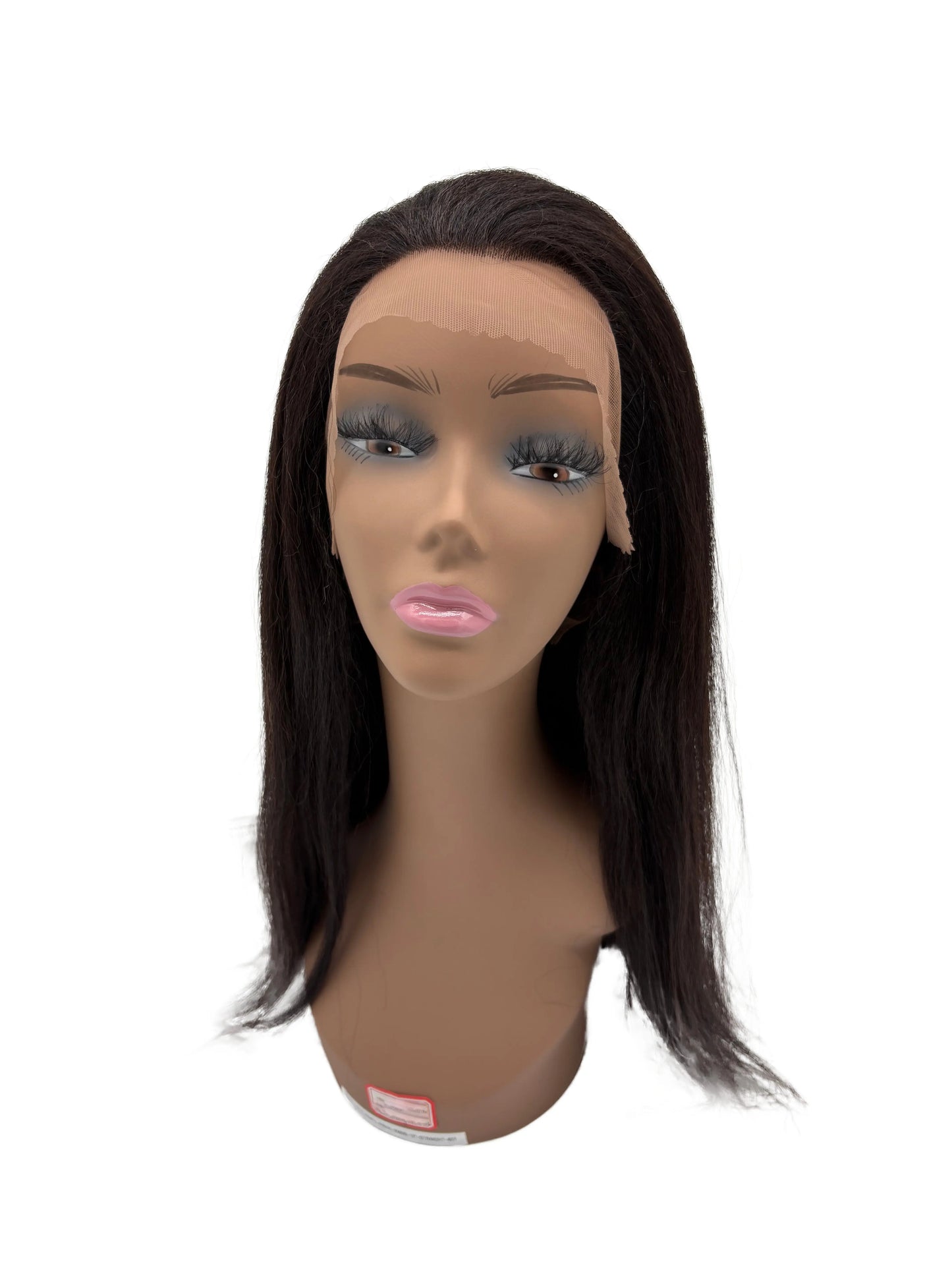 Cleopatra 20” Kinky Straight Lace Front Wig – Natural Yaki Texture | Human Hair