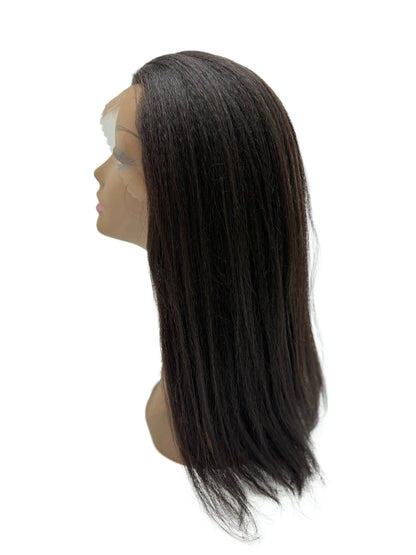 Cleopatra 20” Kinky Straight Lace Front Wig – Natural Yaki Texture | Human Hair KIWI HAIR BEAUTY