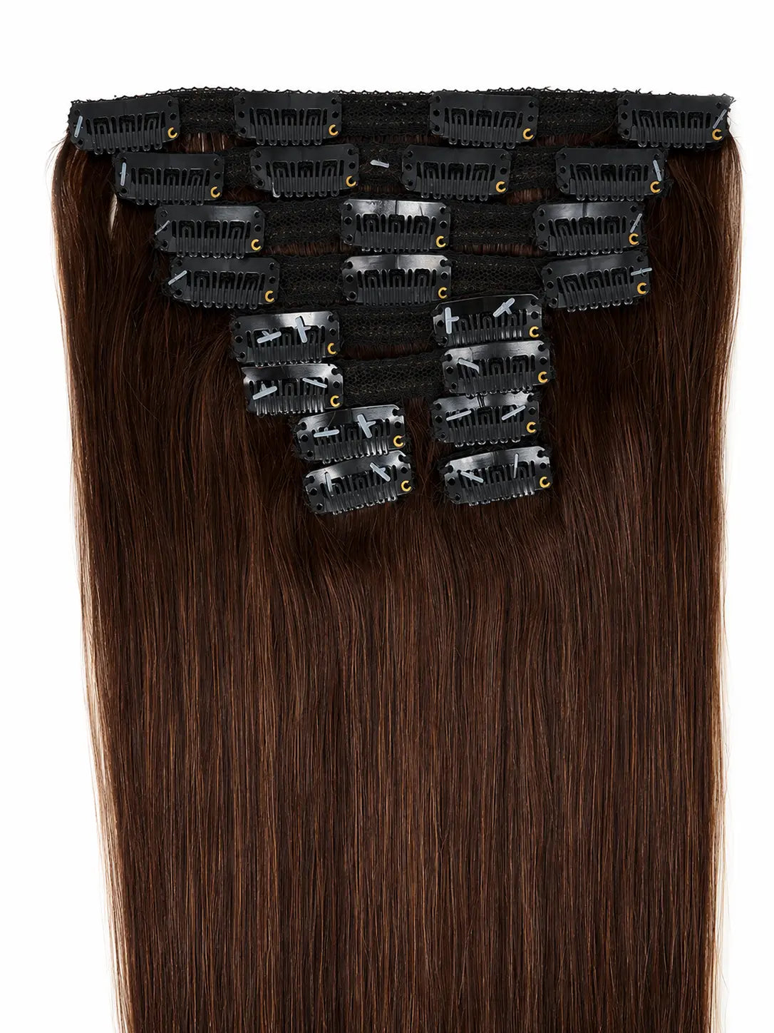 LADYSTAR® 10 Pcs Clip-In Hair Extensions | Human Hair Extensions for Length & Volume LADYSTAR