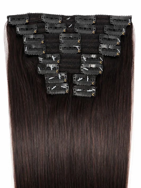 LADYSTAR® 10 Pcs Clip-In Hair Extensions | Human Hair Extensions for Length & Volume LADYSTAR