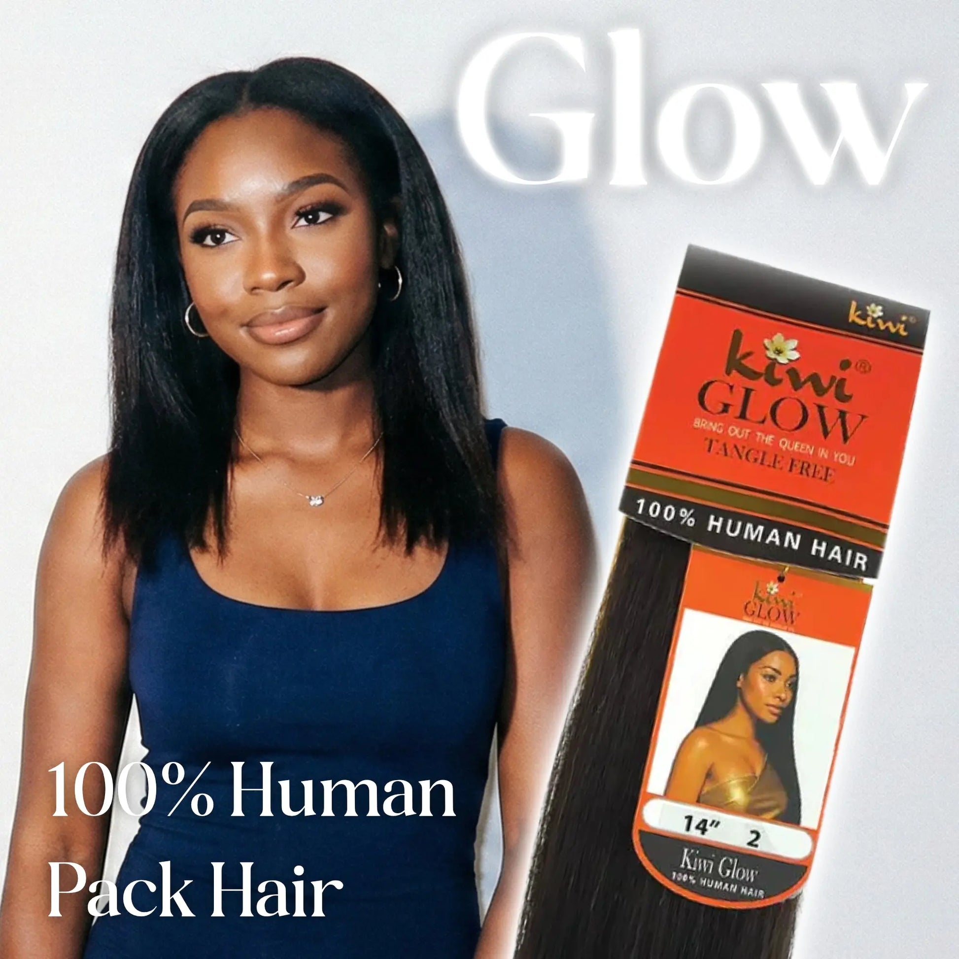 KIWI GLOW – 100% Human Pack Hair Yaki Straight (8’’–20’’) KIWI