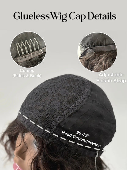 Easy Go™ Bang Wig | M-Part Lace Curly Wig – 12" Human Hair KIWI HAIR BEAUTY