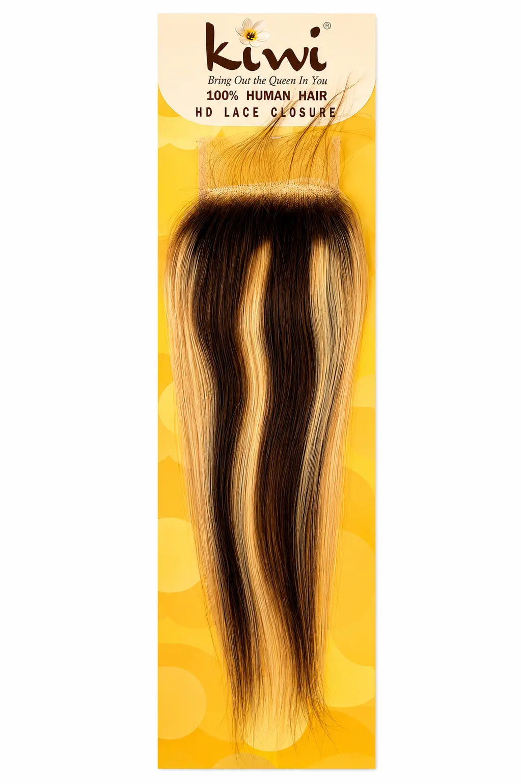 KIWI® HD Lace Closure – Highlight Brown Blonde Straight & Body Wave 100% Human Hair | 4×5 Size