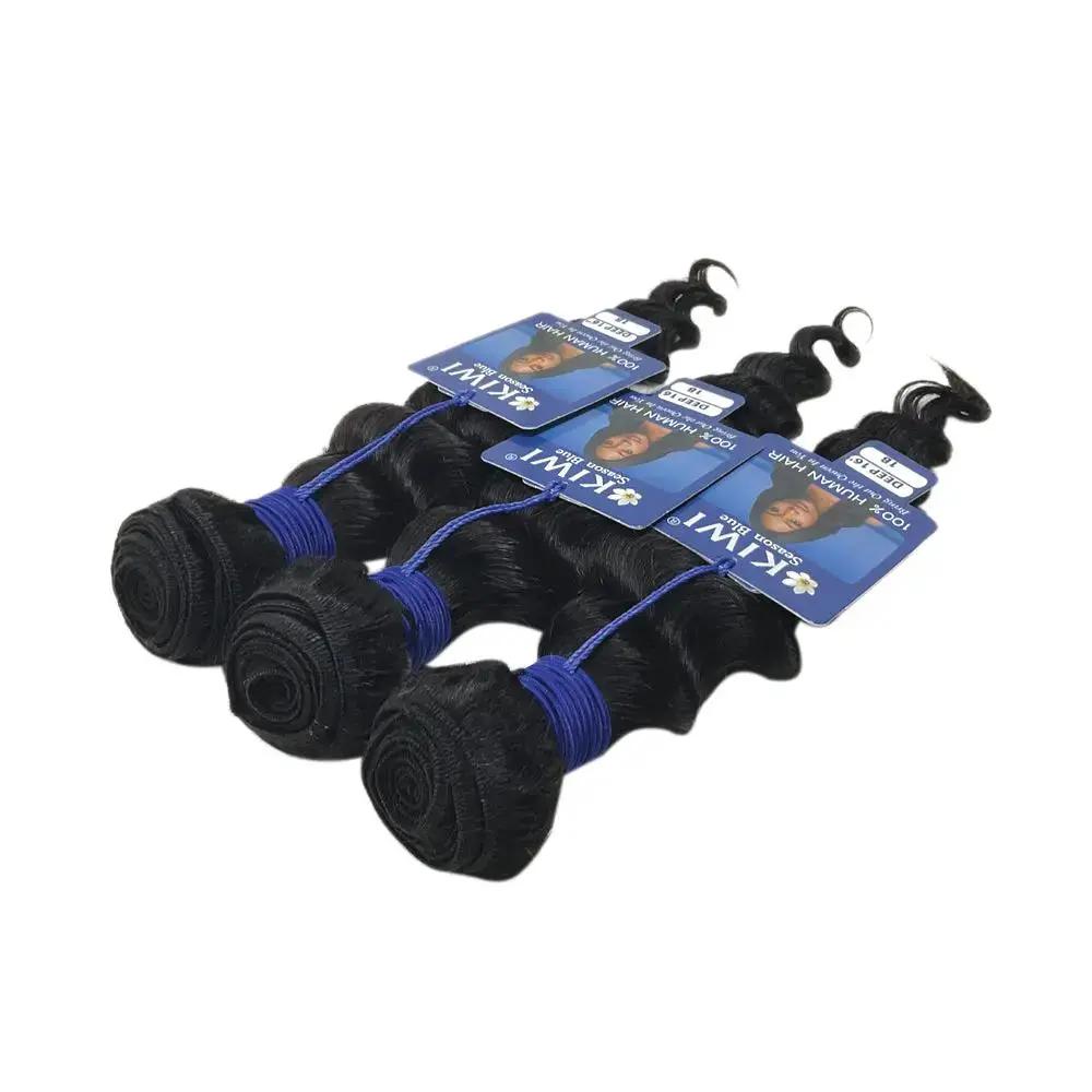 KIWI® SEASON BLUE BUNDLE – 100% Human Hair Deep Wave (10''–30'') KIWI HAIR BEAUTY