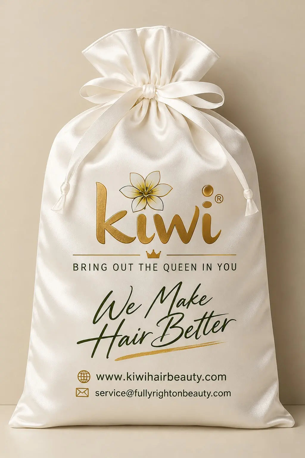 KIWI Silk Drawstring Bag KIWI
