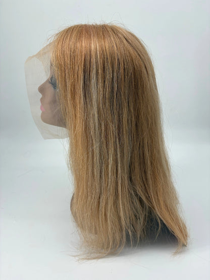 Pearly – 18" Straight Human Hair Wig – 27/613 KIWI HAIR BEAUTY
