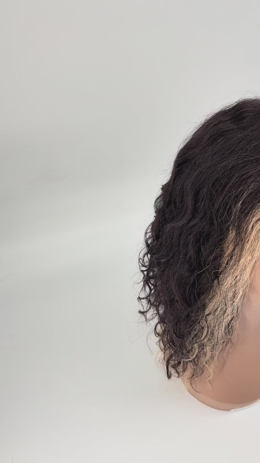 New York Style Curly Lace Front Wig – FF27 Highlight
