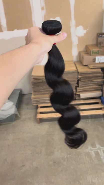 KIWI® Season Red Body Wave Human Hair Bundles – Sew In Hair Extensions for Natural Bouncy Look