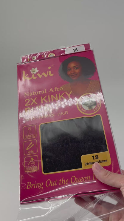 KIWI® 100% Afro Kinky Bulk Hair – Natural Afro Texture for Twists & Braids