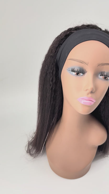 Easy-Go Kinky Straight Headband Wig 22“