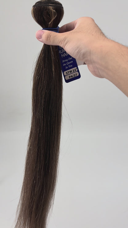 KIWI® H4/27 Highlight Straight Human Hair Bundles | Season Blue