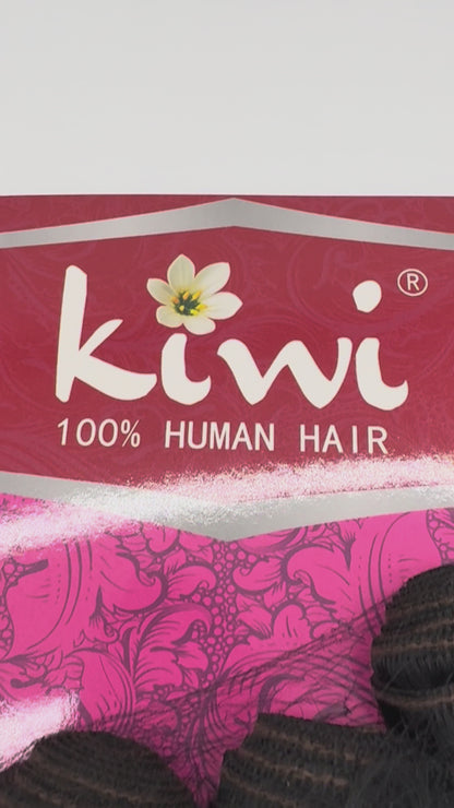 KIWI® 100% Human Hair Bundles – 3 or 4 Pack | Straight, Body Wave, Water Wave | 8–16 Inch