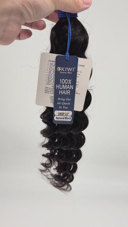 Paquete KIWI® AZUL DE TEMPORADA – Cabello 100 % humano, ondas profundas (10''–30'')