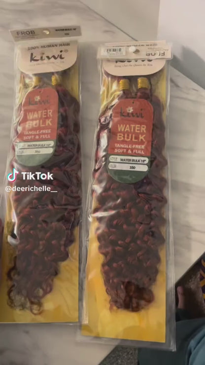 Cabello humano a granel KIWI Water Wave para trenzar: rizos bohemios naturales
