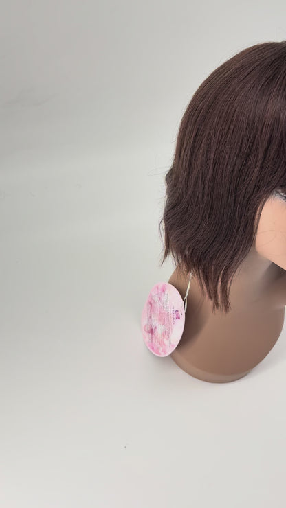 10-Inch Human Hair Bob Wig with Bangs – Color 2, 125 g