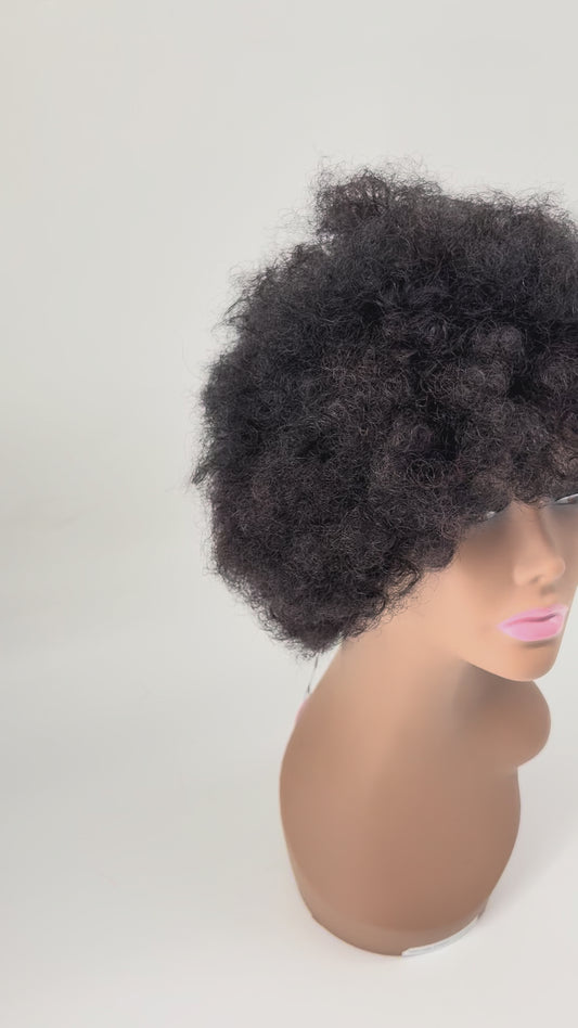 Peluca afro rizada y rizada Easy-Go