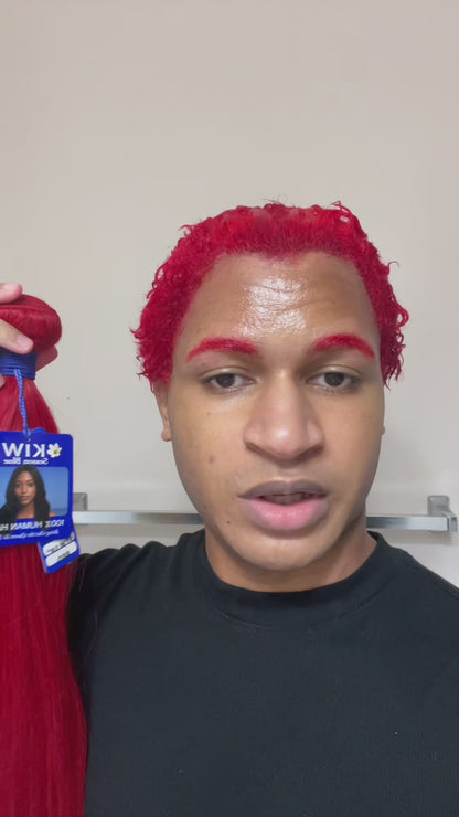 KIWI® Red Straight Human Hair Bundles | Season Blue