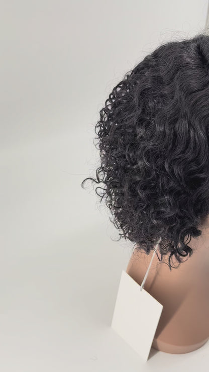 KIWI® L-Part Frontal Lace Wig – 11” Curly Bob | 100% Human Hair