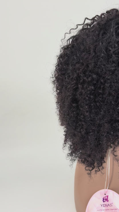 Easy-Go Medium Curly Bob Wig with Bangs