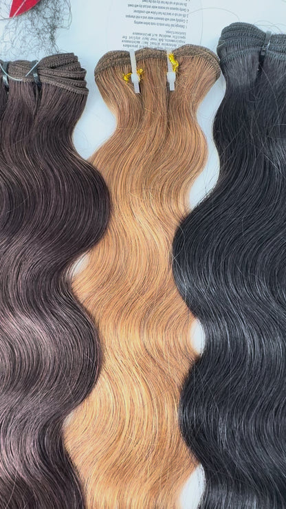 Double Drawn Human Hair Bundles — 100% Remy Human Hair Sew-In Weave