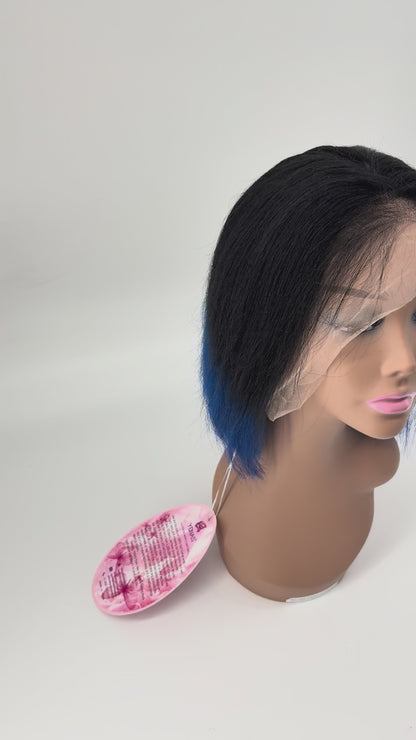 Ombre Lace Front Bob Wig – T1B/Navy Blue – 10”