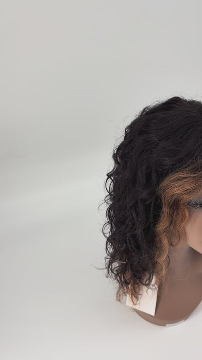 New York Style Curly Lace Front Wig – #30 Auburn Brown