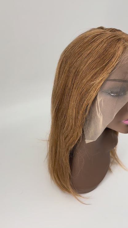 Pearly – 18" Straight Human Hair Wig – 27