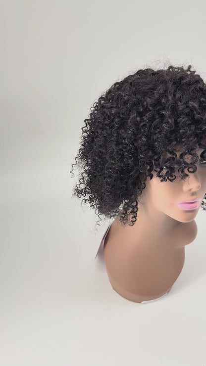 Easy-Go Short Jerry Curly Wig – 1B Natural Black