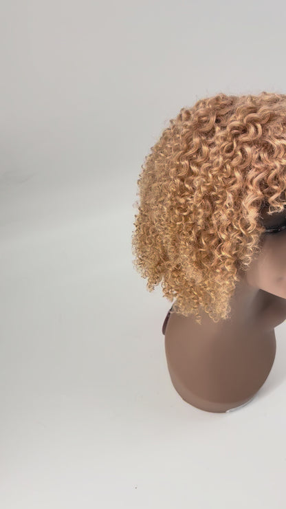 Easy-Go Short Jerry Curly Wig – 27 Honey Blonde