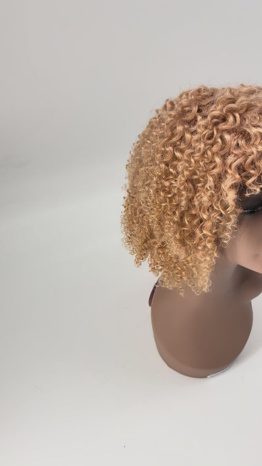 Easy-Go Short Jerry Curly Wig – 27 Honey Blonde