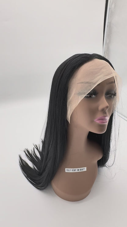 24" Straight Synthetic Lace Frontal Wig | Natural Hairline