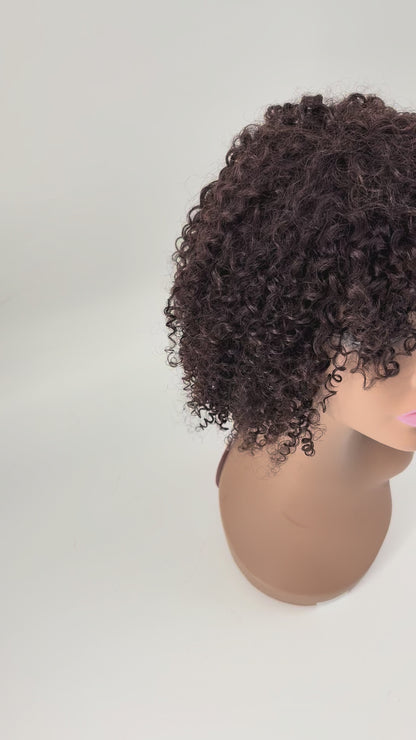 Easy-Go Short Jerry Curly Wig – 2 Natural Brown