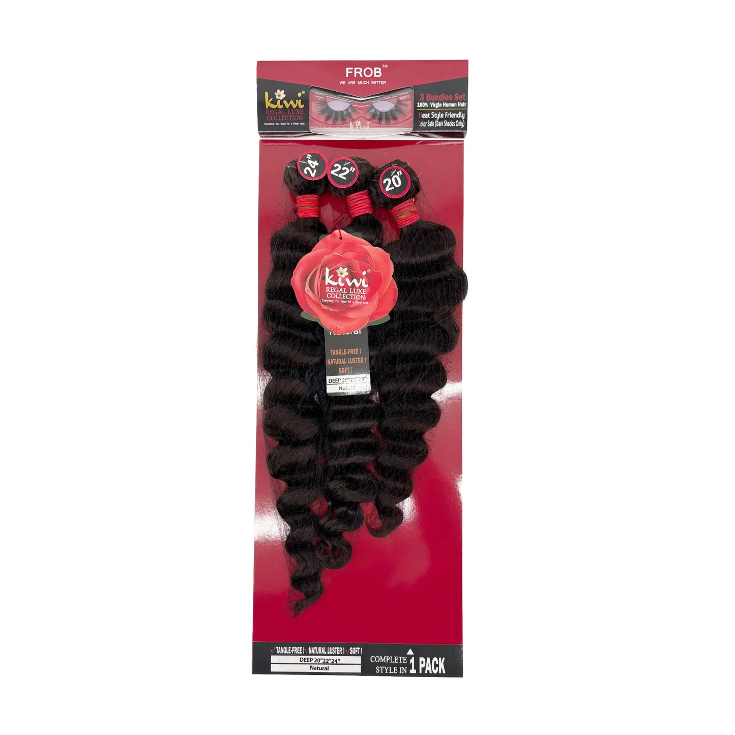 Kiwi® Regal Luxe 3 Bundle Set — Virgin Human Hair (Wave & Straight)