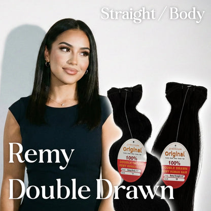 Remy Double Drawn Weft Hair Extensions – 100% Remy Human Hair KIWI HAIR BEAUTY