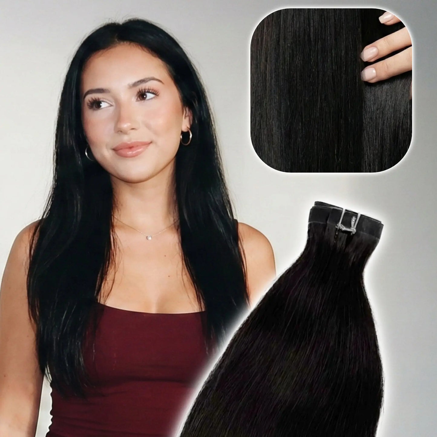Seamless Clip-In Hair Extensions-4pcs KIWI HAIR BEAUTY