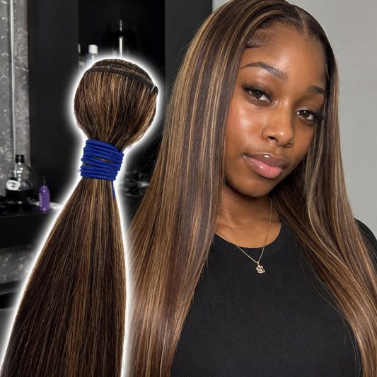 KIWI® H4/27 Highlight Straight Human Hair Bundles | Season Blue KIWI HAIR BEAUTY
