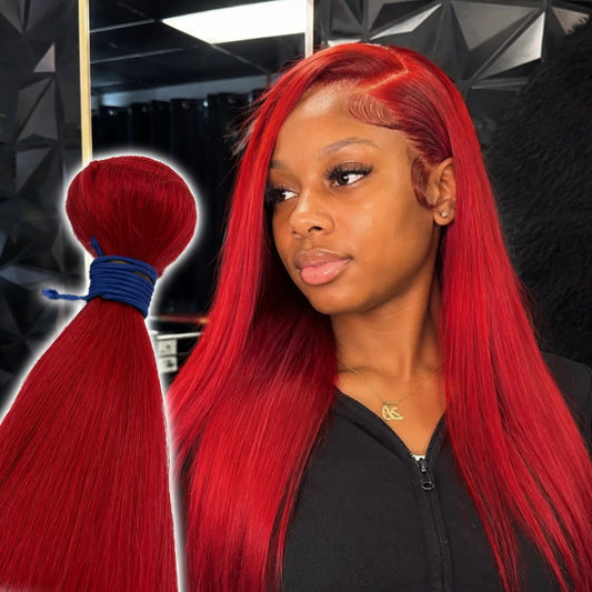 KIWI® Red Straight Human Hair Bundles | Season Blue KIWI HAIR BEAUTY