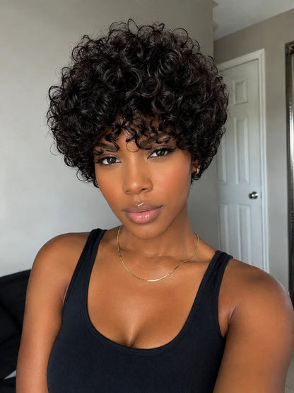 KIWI® Easy Go™ Curly Pixie Glueless Human Hair Wig | 8" KIWI HAIR BEAUTY