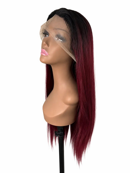 24" Straight Synthetic Lace Front Wig (3 Colors) KIWI HAIR BEAUTY