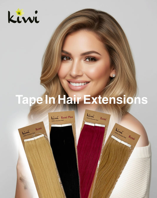 KIWI® Tape-In Extensions – Seamless, Lightweight, 100% Human Hair KIWI HAIR BEAUTY