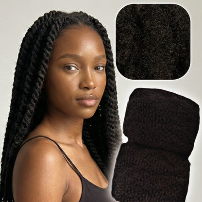 KIWI® 100% Human Hair Twist Bulk – Natural Afro Textured Bulk Hair for Braiding