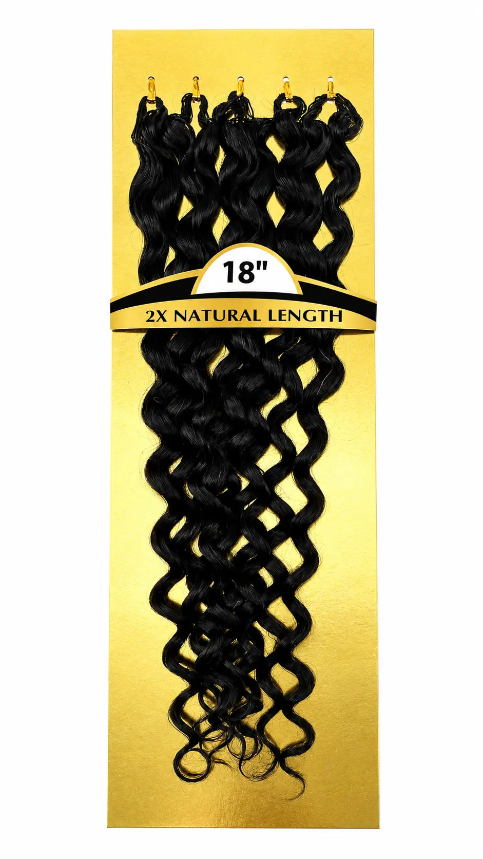 Water Wave crochet human hair in Jet Black