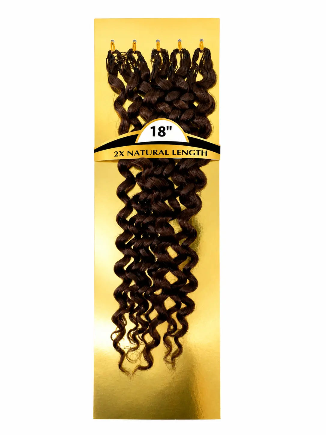 Water Wave crochet human hair in Medium Brown