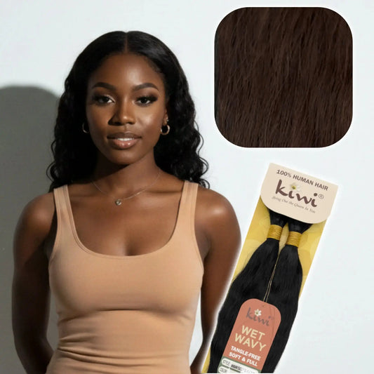 KIWI® Wet Wavy Deep Bulk Human Hair | Soft Natural Waves | Kiwi Hair Beauty KIWI HAIR BEAUTY
